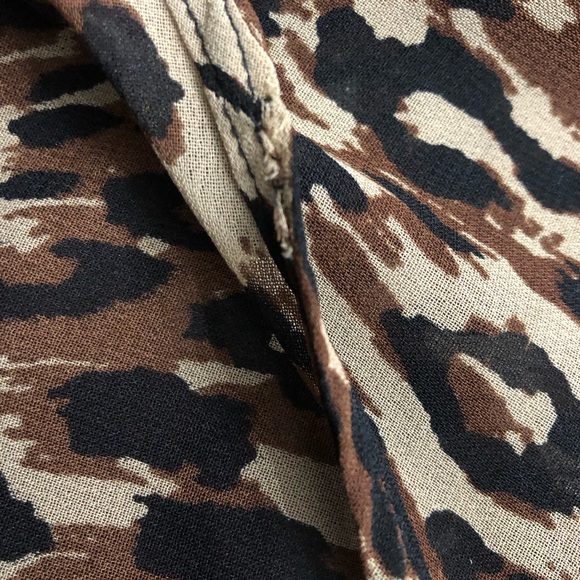 Walter Baker Adam Dress Size 4 Brown Tan Leopard Animal Print Elastic Waist - Picture 13 of 16